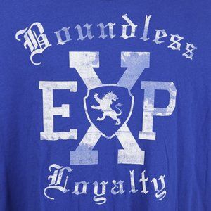 Express Boundless Loyalty Blue Graphic Print Cotton T-Shirt Short Sleeve XXL